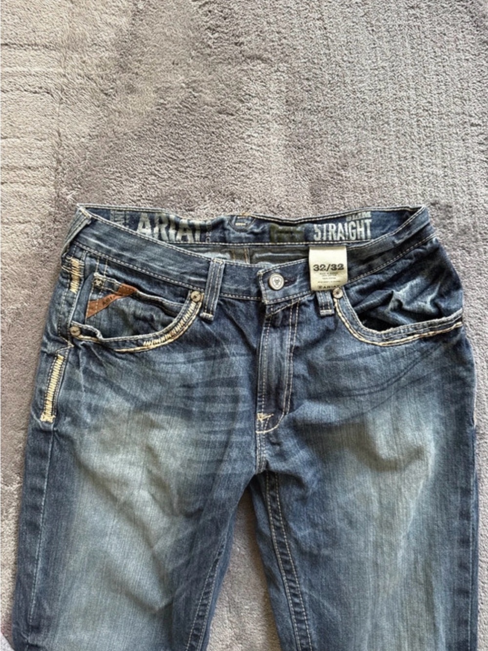Ariat Medium Blue Straight-Leg Men's Jeans - Picture 3 of 6